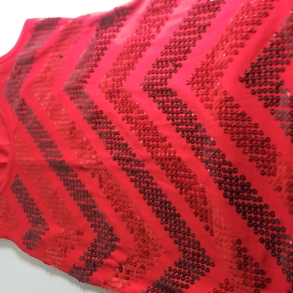 rue 21 Red Sequined Tank Top. XS. - Picture 2 of 5